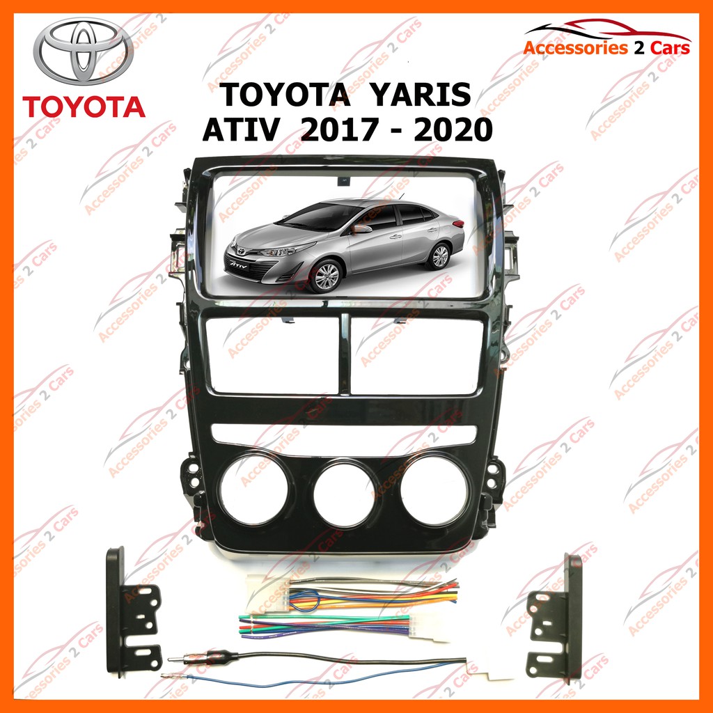 หน้ากากวิทยุรถยนต์-toyota-yaris-ativ-แอร์ธรรมดา-รถปี-2018-รหัส-nv-to-162