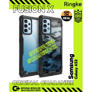 Ringke [Fusion-X] เคสโทรศัพท์มือถือแบบแข็ง ใส กันกระแทก ลายพราง สําหรับ Samsung Galaxy A52S A52 5G