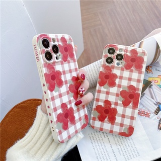 เคสซิลิโคนนิ่ม ลายดอกไม้สีแดง สําหรับ OPPO A95 A76 A96 A3S A12E A5S A7 A12 F9 F11 PRO A31 A53 A33 A5 A9 2020 A15 A15S A16 A52 A92 F1S A54 A83 A1K A93 A94 4G A37 A71 A16K A74 5G