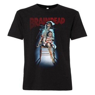 tshirtเสื้อยืดคอกลมฤดูร้อนWanyg เสื้อยืด พิมพ์ลายภาพยนตร์สยองขวัญ Braindead Zombie Kult Dead Alive Splatter Peter Jackso