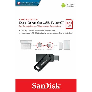 ภาพขนาดย่อของภาพหน้าปกสินค้าSanDisk Ultra Dual Drive Go USB Type-C 128GB (SDDDC3-128G-G46) จากร้าน sandisk_thailand_officialshop บน Shopee