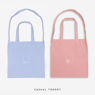 Pantone Square Tote สี Serenity และ Mellow Rose by Casual Theory