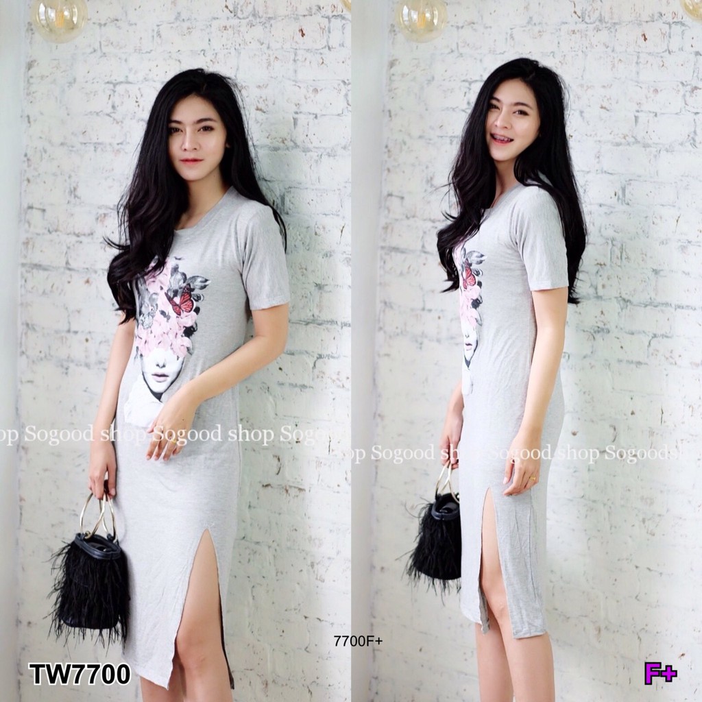 7700-เดรสยาวผ้าเรยอน-ทรงสวย