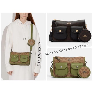 กระเป๋า COACH/ PENNIE CROSSBODY WITH COIN CASE IN SIGNATURE CANVAS (COACH C5675)