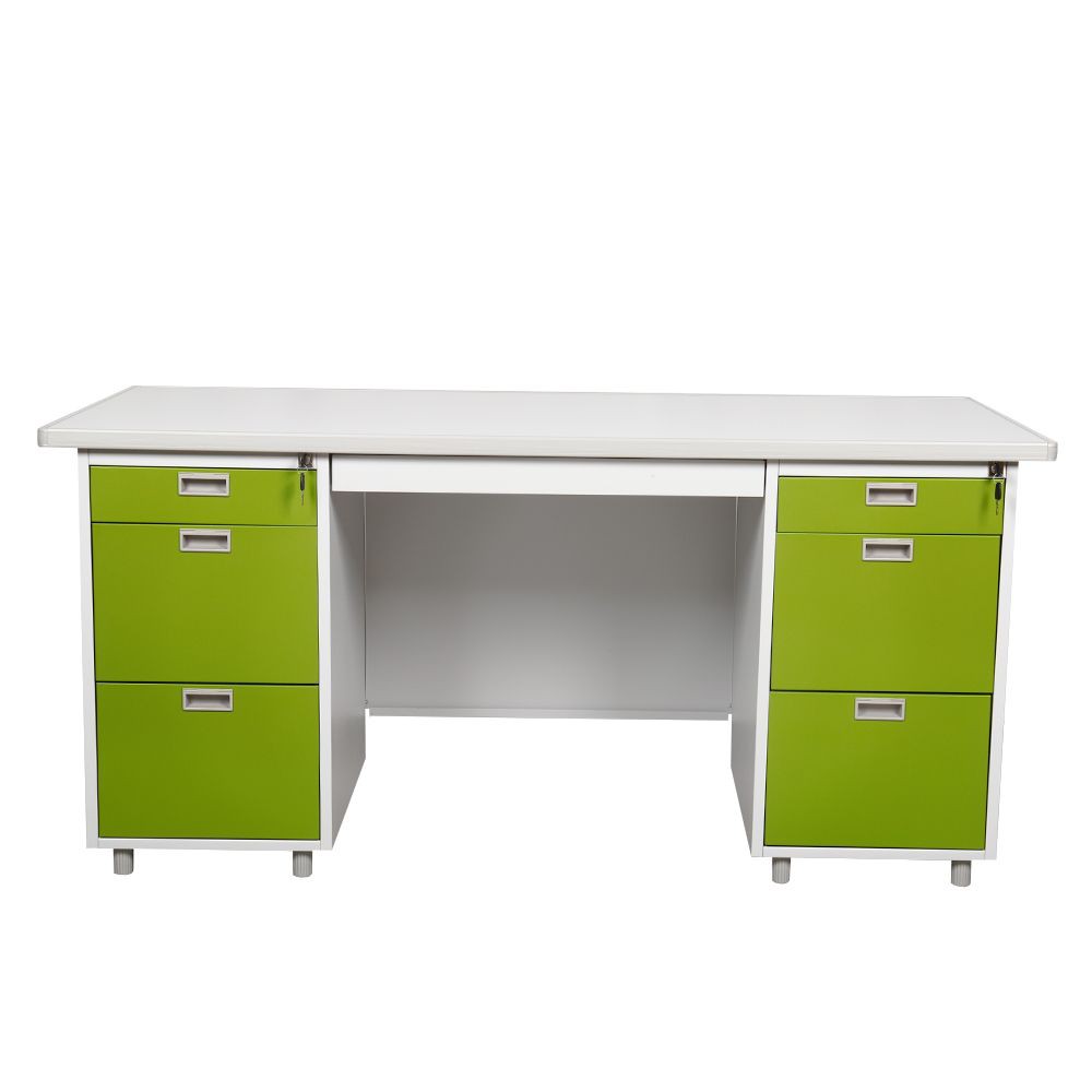 desk-desk-steel-159-5cm-dl-52-33-gg-green-office-furniture-home-amp-furniture-โต๊ะทำงาน-โต๊ะทำงานเหล็ก-lucky-world-dl-52-3