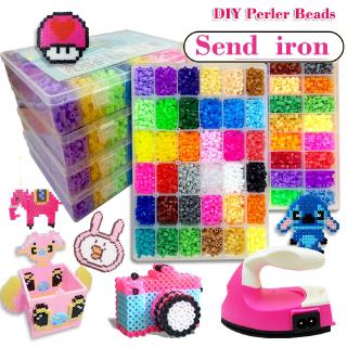 ลูกปัดฟิวส์ 3 d diy 1800 ชิ้น (15 สี) perler beads ขนาดใหญ่ 5 มม.