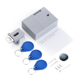 Battery RFID IC Card Sensor Cabinet Drawer Intelligent SmartLock DIY Invisible Hidde Digital Lock without Perforate Hole