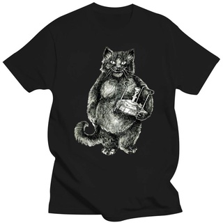 ขายดี!ใหม่ เสื้อยืด พิมพ์ลายแมว Mikhail Bulgakov Margarita สไตล์รัสเซียS-5XL