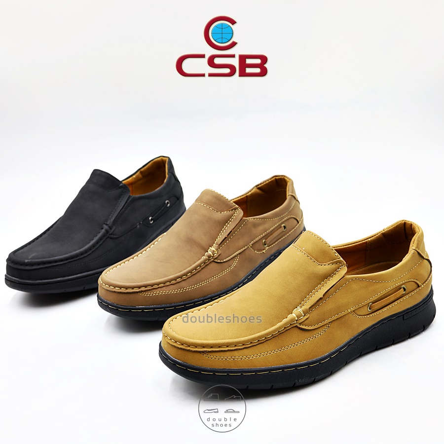 csb-รองเท้าหนังลำลองผู้ชาย-พื้นเรียบ-รุ่น-cm012-สีดำ-น้ำตาล-แทน-ไซต์-40-45