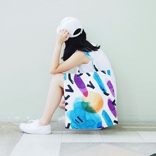 Watercolor tote bag(A002)