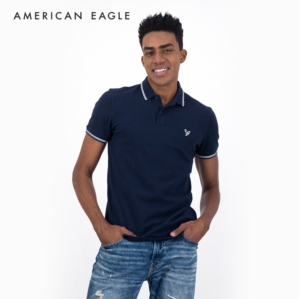 american-eagle-slim-fit-pique-polo-shirt-เสื้อโปโล-ผู้ชาย-ทรงสลิม-nmpo-018-9150-410