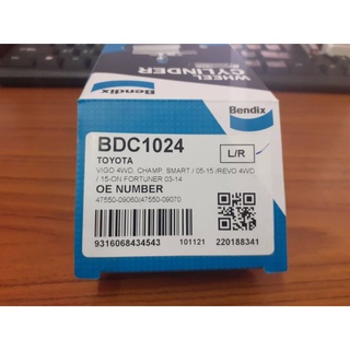 กระบอกเบรกเบ็นดิกซ์ โตโยต้า วีโก้ สมาร์ท แชมป์ 4WD ปี05-15/รีโว่ 4WD ปี15-ON/ฟอร์จูนเนอร์ ปี03-14(ซ้าย-ขวา) รหัส BDC1024