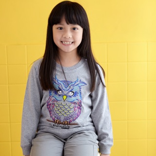 Kid Sweater เสื้อแขนยาวเด็ก งานปัก ลายนกฮูก ผ้านิ่ม COTTON 100%