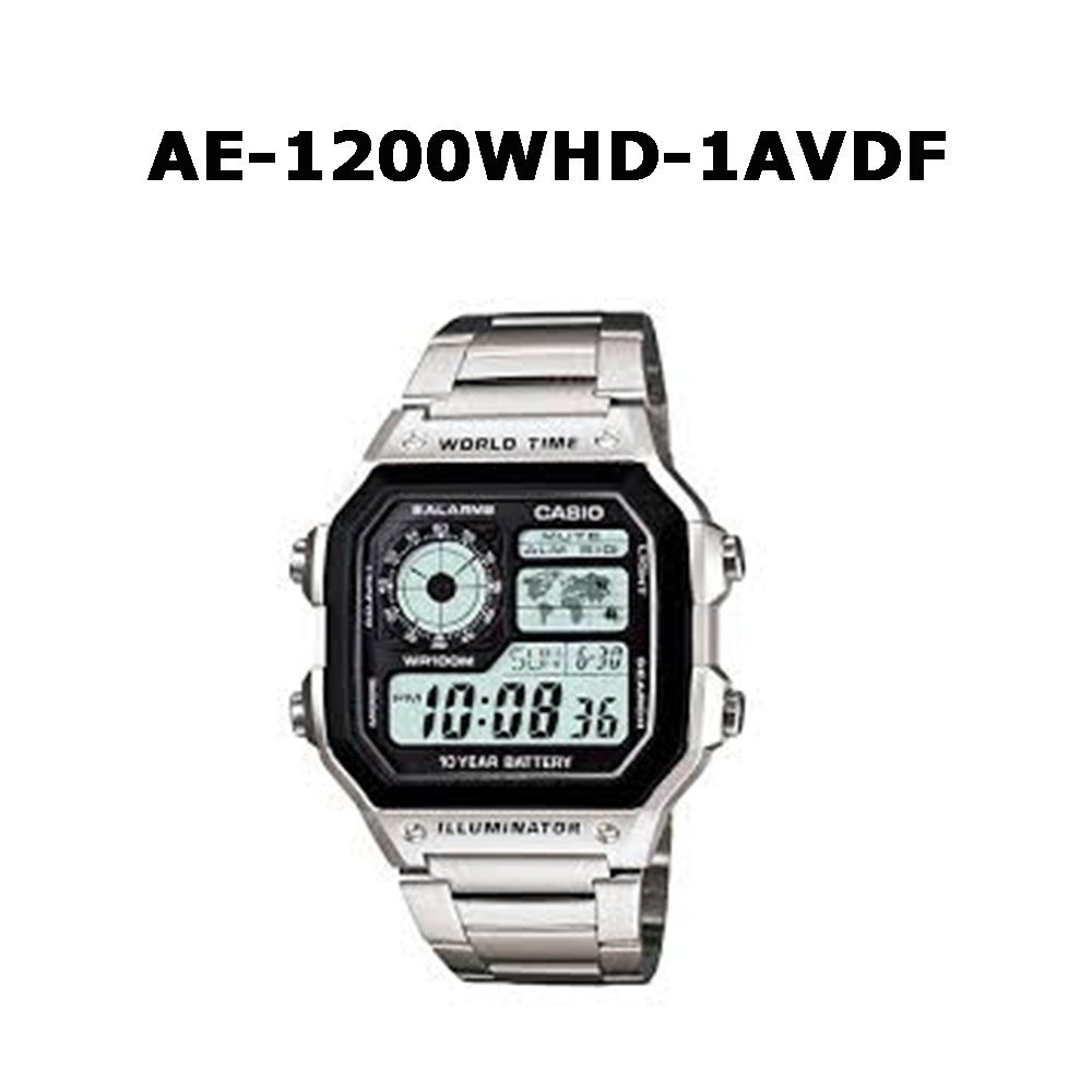 ภาพสินค้าCASIO % AE-1000WD-1A AE-1100WH-1A AE-1200WHD-1A AE-2000WD-1A นาฬิกาผู้ชาย Digital สายเหล็ก กล่องและรับประกัน1ปี จากร้าน wewatchs บน Shopee ภาพที่ 1