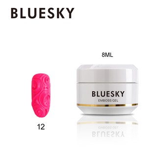 สีเจล เจลปั้นนู้น 3D Bluesky gel polish Emboss gel 12 สีชมพู