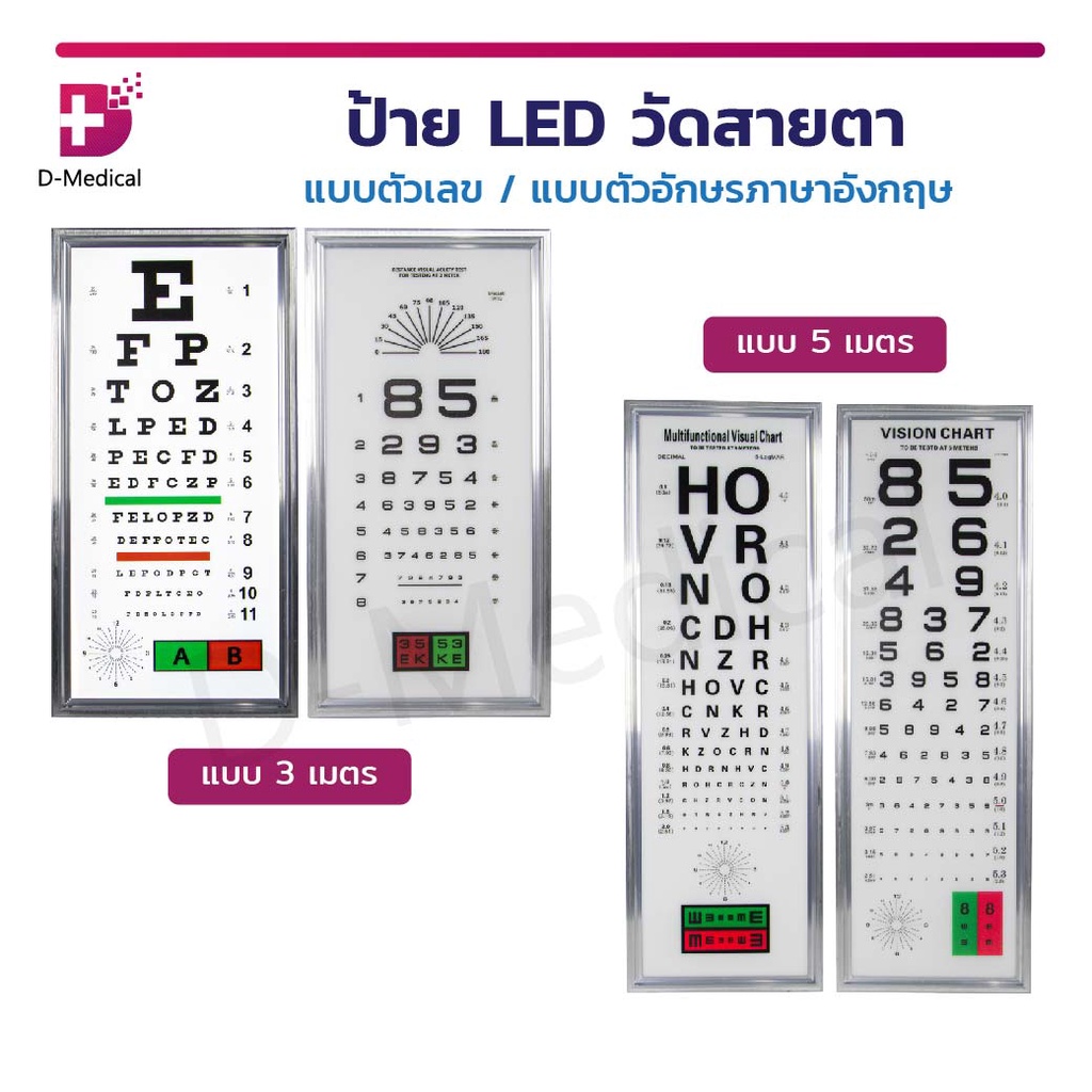 พร้อมส่ง-ป้าย-led-วัดสายตา-ตู้วัดสายตา-ป้ายไฟวัดสายตา-แบบตัวเลข-แบบตัวอักษรภาษาอังกฤษ-สำหรับร้านแว่นตา-โรงพยาบาล