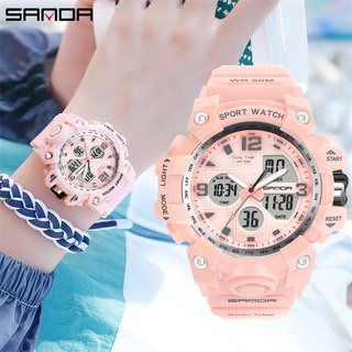 ภาพขนาดย่อของภาพหน้าปกสินค้าSanda นาฬิกาข้อมือสตรีแฟชั่นกันน้ำนาฬิกาสปอร์ตดิจิตอลสุดหรูสำหรับผู้หญิง 942 จากร้าน sanda.th บน Shopee