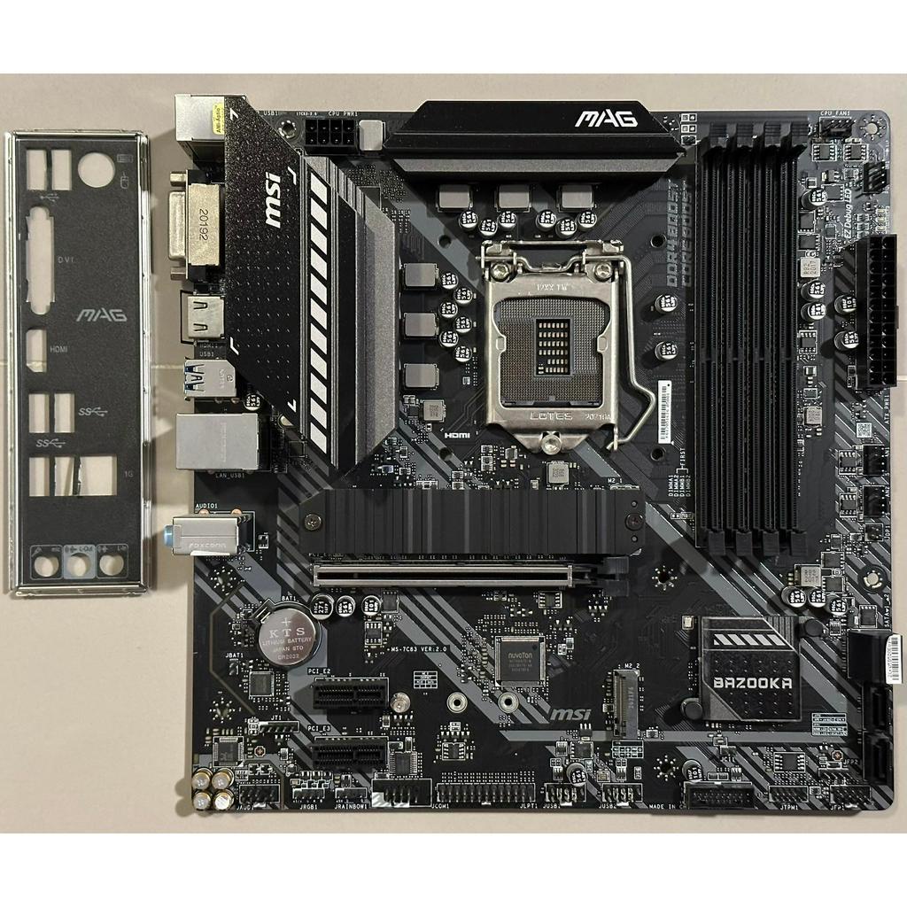 mainboard-เมนบอร์ด-1200-msi-mag-b460m-bazooka-gen10-11-ประกัน9-2023-ใช้งานปกติ