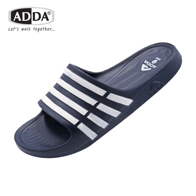 รองเท้าแตะแอดด้า-adda-แท้-100-รองเท้าหูสวม-เบา-ใส่สบาย-สี-เทา-กรม-ดำ-55r01