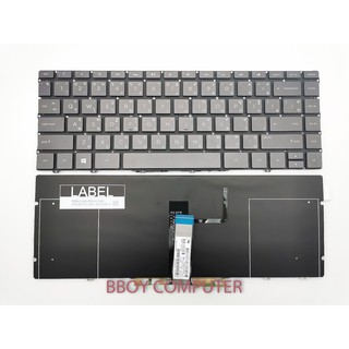 HP KEYBOARD คีย์บอร์ด HP Spectre 13-AF 13 AF 13 AF012DX ไทย-อังกฤษ มีไฟ Backlite