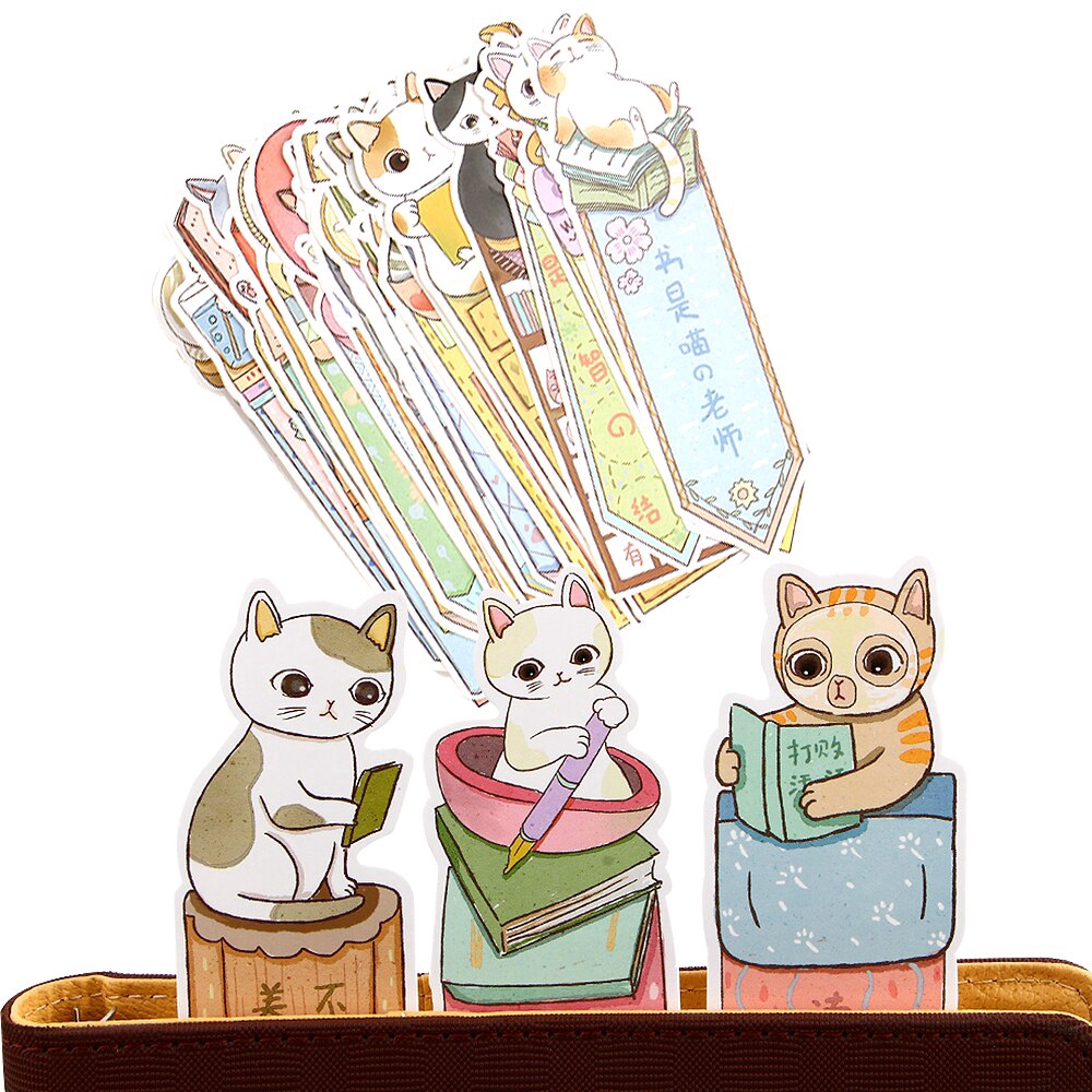ภาพสินค้าที่คั่นหนังสือ ลายแมวน่ารัก 30 ชิ้น จากร้าน ddayupfun.th บน Shopee ภาพที่ 2