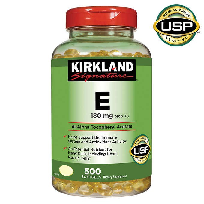 พร้อมส่ง-kirkland-signature-vitamin-e-180-mg-500-softgels-สินค้านำเข้าจากอเมริกา