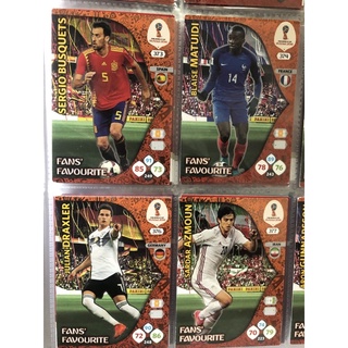 2018 Panini Adrenalyn XL World Cup Russia Soccer Cards Fans’ Favorite (361-380)