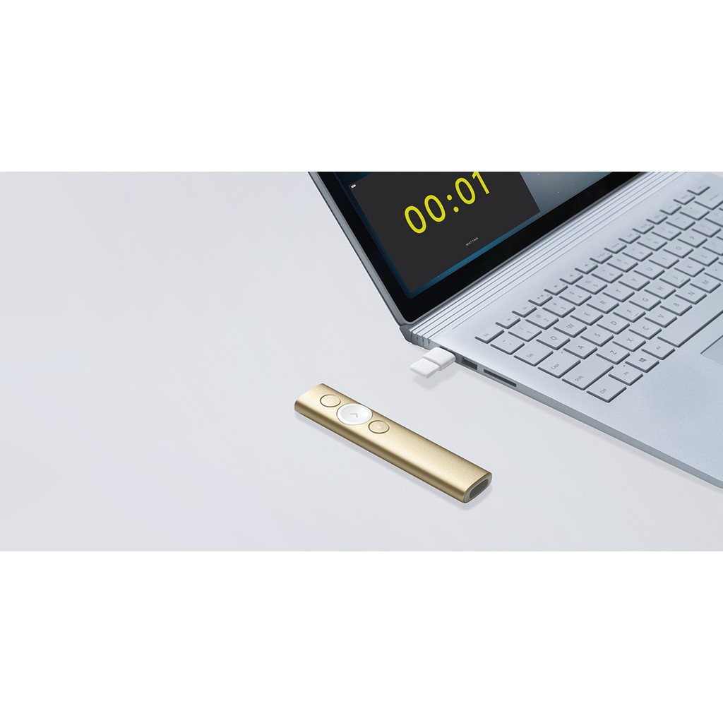 logitech-พรีเซน-spotlight-presentation-remote-gold