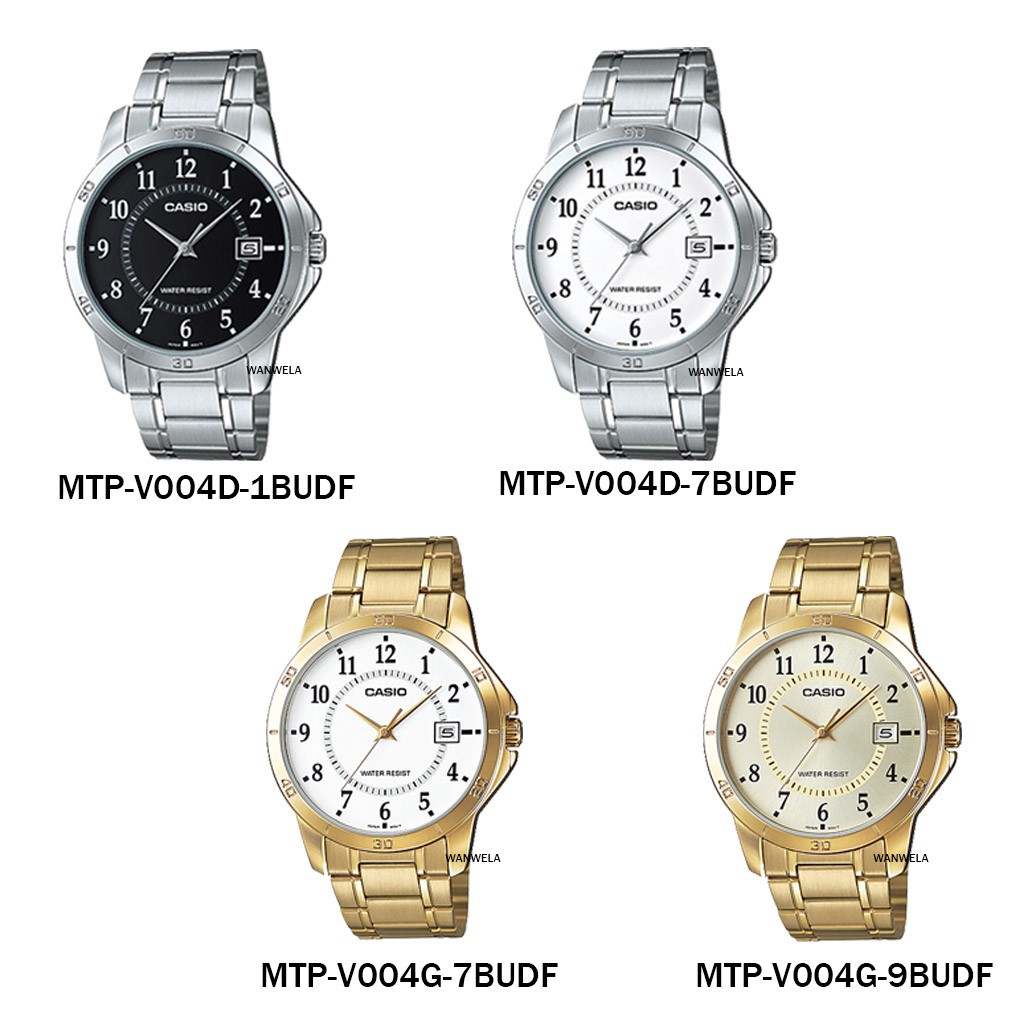 ภาพหน้าปกสินค้าของแท้ นาฬิกาข้อมือ Casio ผู้ชาย รุ่น MTP-V004 (สายสแตนเลส) จากร้าน wanwela.watch บน Shopee