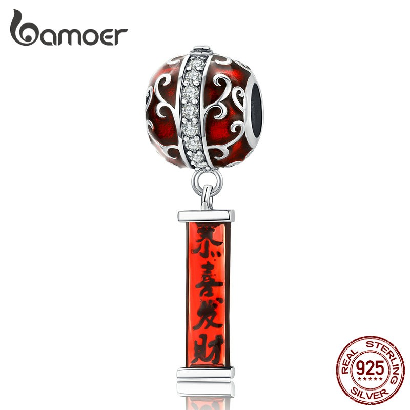 bamoer-โคมไฟสีแดงเสน่ห์เหมาะกับสร้อยข้อมือเงินแท้-925-diy