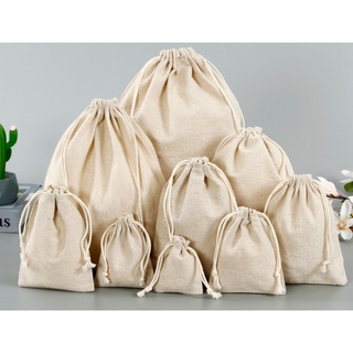 สินค้า 🍍🍍 PK 🍍🍍 ถุงผ้าหูรูด กระเป๋าหูรูด ถุงผ้าดิบ ของเป๋าชำร่วย ขนาด30*40cm