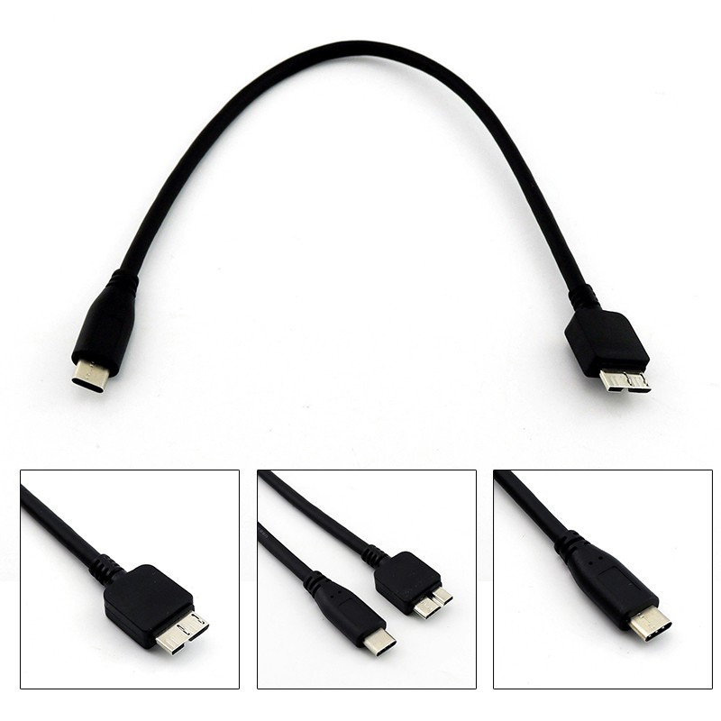 ภาพสินค้าสายเคเบิ้ลเชื่อมต่อ USB 3.1 Type-C Male To USB 3.0 Micro B สำหรับแท็บเล็ต โทรศัพท์มือถือ HDD 1ชิ้น จากร้าน ysweetdream.th บน Shopee ภาพที่ 1