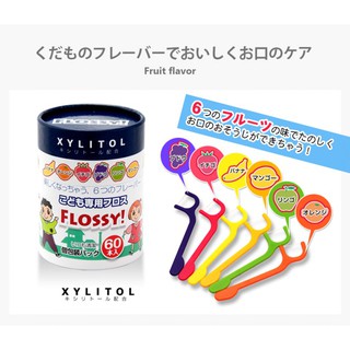 Xylitol Flossy ไหมขัดพันรสผลไม้  นำเข้าจากญี่ปุ่น