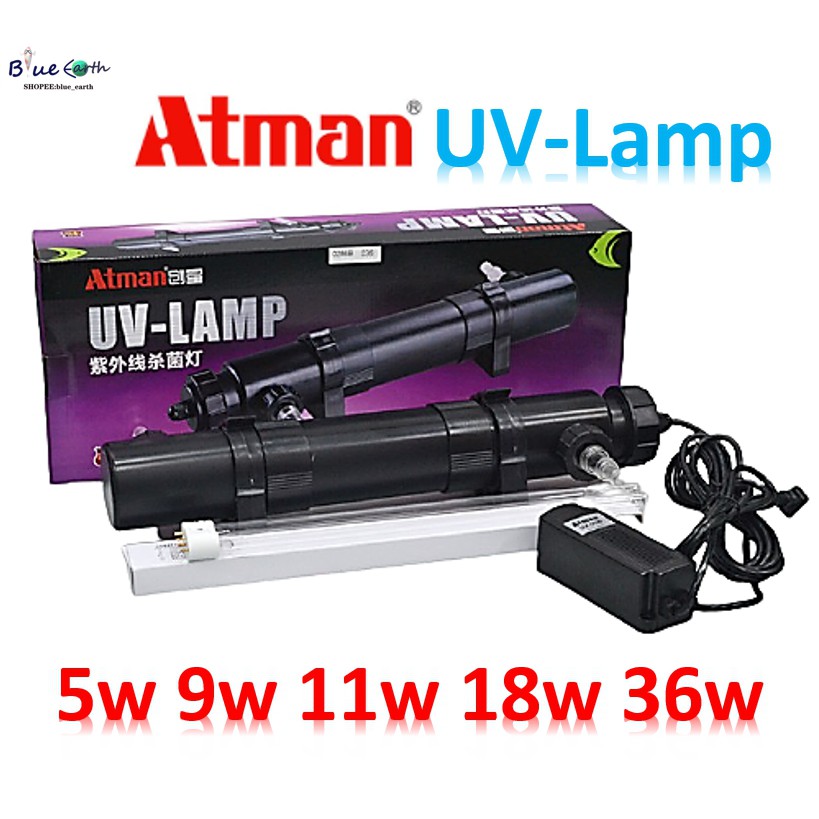 หลอดไฟยูวี-ยี่ห้อ-atman-uv-lamp-รุ่น-uv-5w-uv-9w-uv-11w-uv-18w-uv-36w