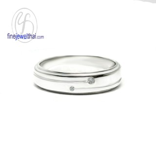 Finejewelthai แหวนเพชร-เพชร-แหวนหมั้น-แหวนแต่งงาน-Diamond CZ-Wedding Ring-Silver-White Gold - R3081cz