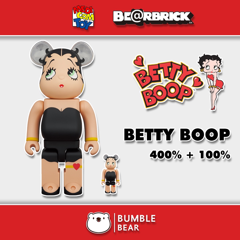 ของแท้, พร้อมส่ง‼️] 400%+100% Bearbrick Betty Boop [Black