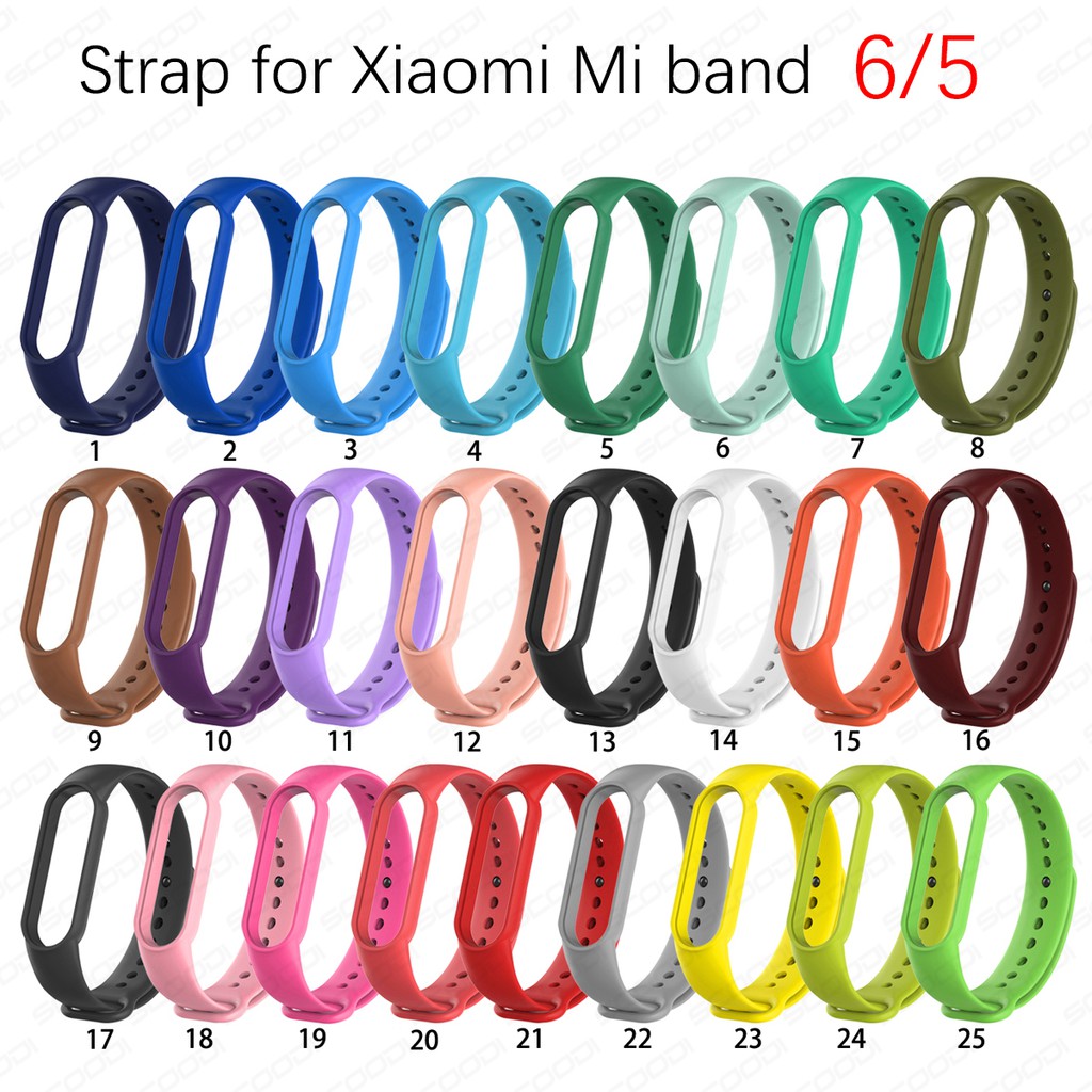 ภาพหน้าปกสินค้าสายนาฬิกาข้อมือ ซิลิโคน แบบสปอร์ต สำหรับ Xiaomi Mi band 5 6 จากร้าน scoodi.th บน Shopee