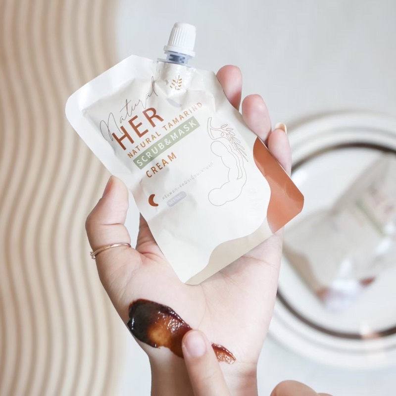 เบบี้เฮอ-สคับมะขาม-เนื้อเนียนไม่บาดผิว-her-natural-tamarind-scrub-mask