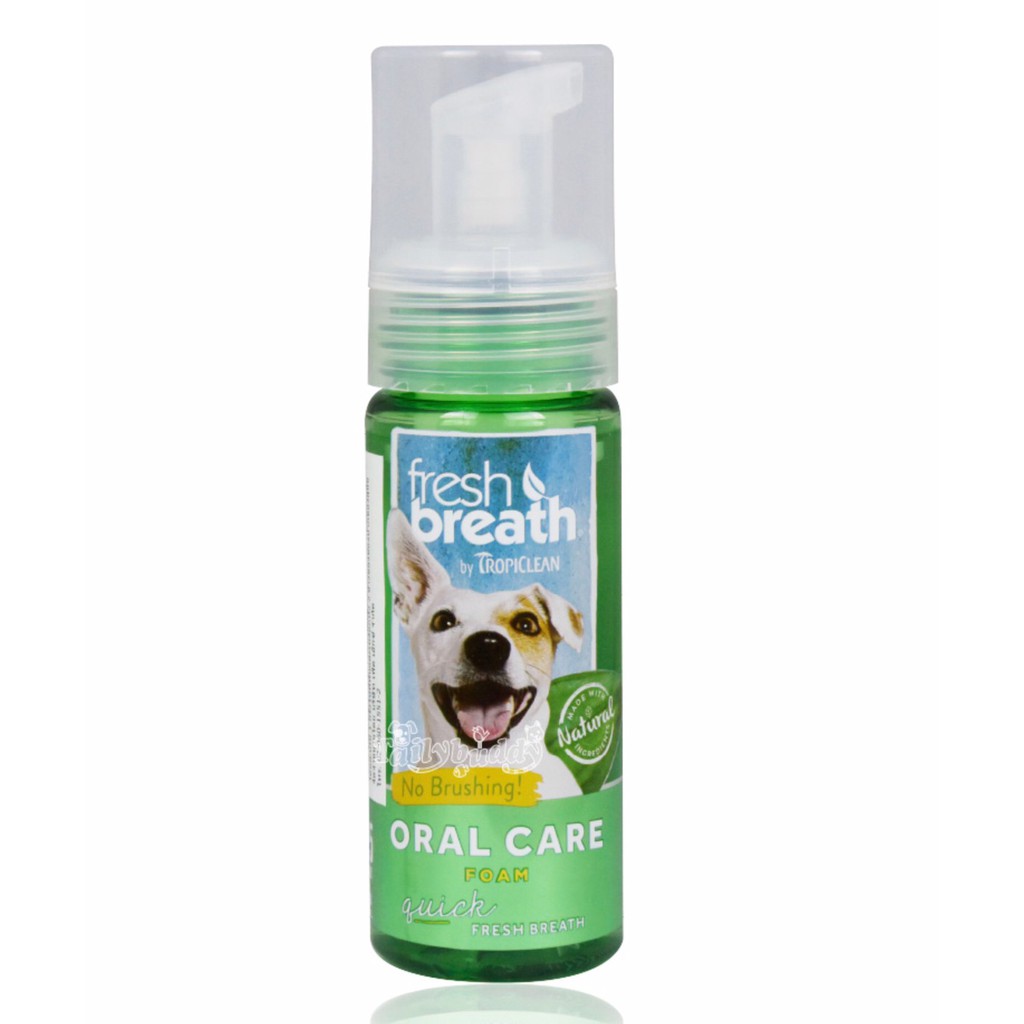 รูปภาพสินค้าแรกของTropiclean fresh breath Instant Fresh Foam โฟมดับกลิ่นปาก สำหรับสุนัข 133ml