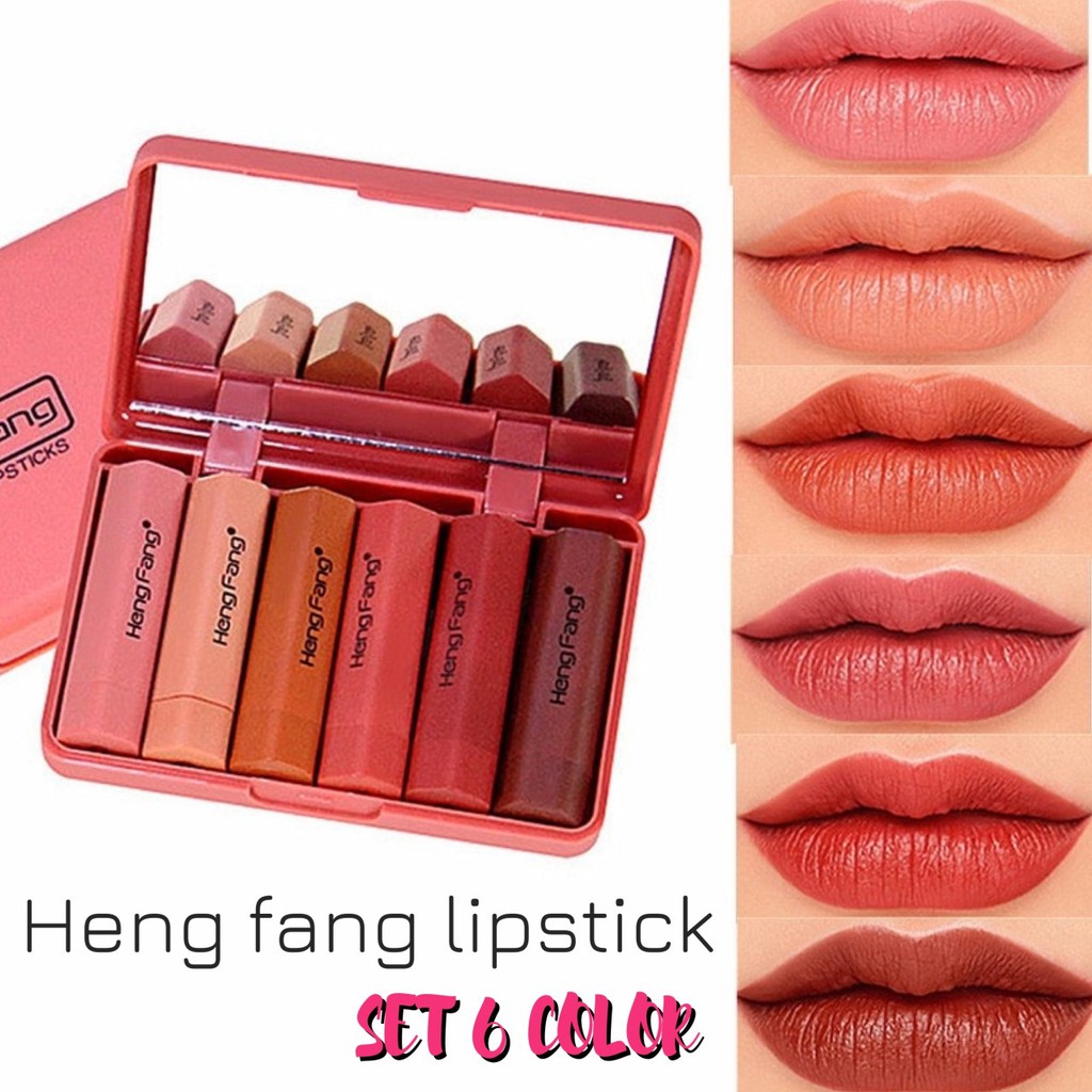 heng-fang-lipstick-ชุดลิปสติก-6-เฉดสี-ครบชุดมืออาชีพ