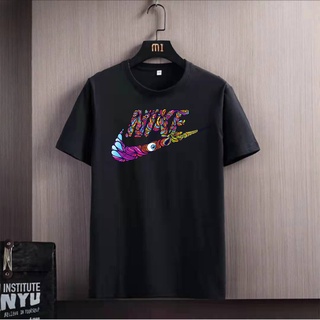 เสื้อยืดชาย - เสื้อยืดแขนสั้นผู้ชาย Nike สําหรับสวมเสื้อเชิ้ตผ้าฝ้ายคอกลม