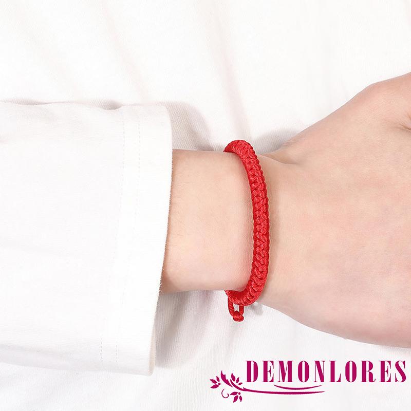 demonlores-สร้อยข้อมือเชือกทอ-สีแดง-ปรับขนาดได้-สไตล์ทิเบต-นําโชค-สําหรับผู้ชาย-ผู้หญิง