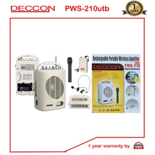 Deccon PWS-210UTB เครื่องขยายเสียงไร้สายแบบหิ้ว ลำโพงช่วยสอนพกพา/ตู้ช่วยสอน รองรับ Mic/FM/SD/USB รับประกันศูนย์ไทย 1 ปี