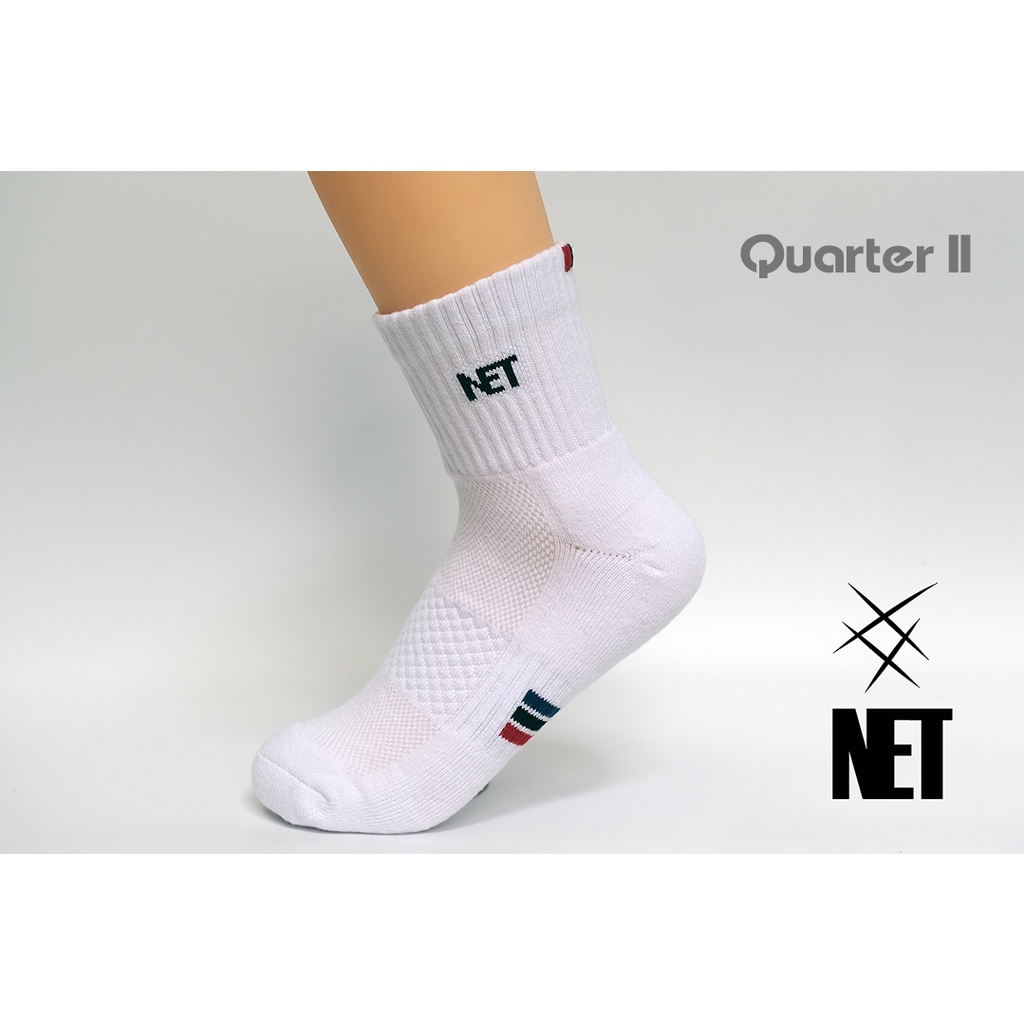 ภาพสินค้าถุงเท้ากีฬา รุ่น NET II สีขาว ขนาด Quarter นุ่ม กระชับ Free size จากร้าน tourna_official บน Shopee ภาพที่ 3