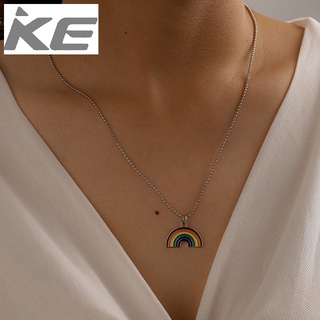 Jewelry Popular Simple Single Colorful Red Pendant Necklace Clavicle Chain for girls for women