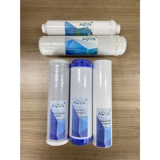 โปรสุดคุ้ม ถูกสุดๆ!! เซ็ทไส้กรอง Aqua Plus 5 ไส้ คาร์บอน ใช้ได้กับหลายเครื่อง Aquatek, Unipure, Treatton , Colandas