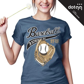 dotdotdot เสื้อยืดหญิง Concept Design ลาย Baseball (Blue)