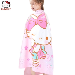 ผ้าขนหนูอาบน้ำเด็ก hellokitty ว่ายน้ำผ้าขนหนูซับแห้งเร็วผ้าขนหนูชายหาดแบบพกพาภายนอก