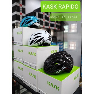 ภาพขนาดย่อของสินค้าของแท้ หมวกจักรยาน KASK RAPIDO /ไซส์ M ,L สีดำ/ขาว/ฟ้า/แดง