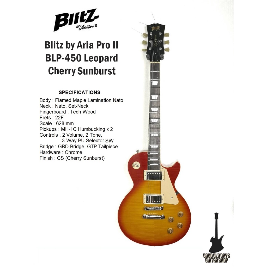 u49448 Blitz by AriaProⅡ Leopard レスポールタイプ 中古